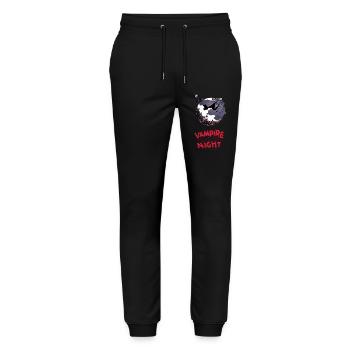 For Comic Fans - "Vampire Saves the Night" - Stanley/Stella Mover Unisex Organic Jogging Trousers - black - Front - Marisol (170cm) & Nik (191cm)
