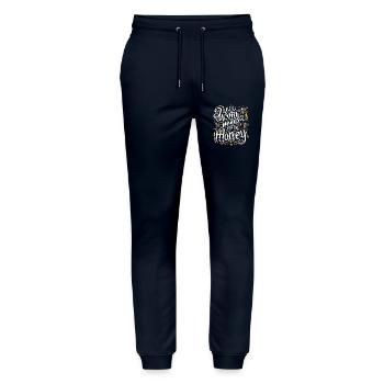 Hard working Imkerin - Stanley/Stella Unisex Bio Jogginghose Mover  - Navy - Vorne - Marisol (170cm) & Nik (191cm)
