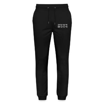 Coordinates of Cuxhaven - Stanley/Stella Mover Unisex Organic Jogging Trousers - black - Front - Marisol (170cm) & Nik (191cm)