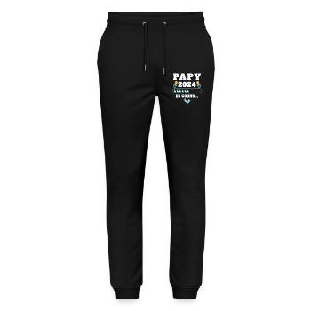 Futur Papy 2024 En Cours - Pantalon de jogging bio MOVER Stanley/Stella unisexe - noir - Devant - Marisol (170cm) & Nik (191cm)