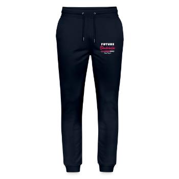Future Doctoresse Humour Métier Cadeau - Pantalon de jogging bio MOVER Stanley/Stella unisexe - marine - Devant - Marisol (170cm) & Nik (191cm)