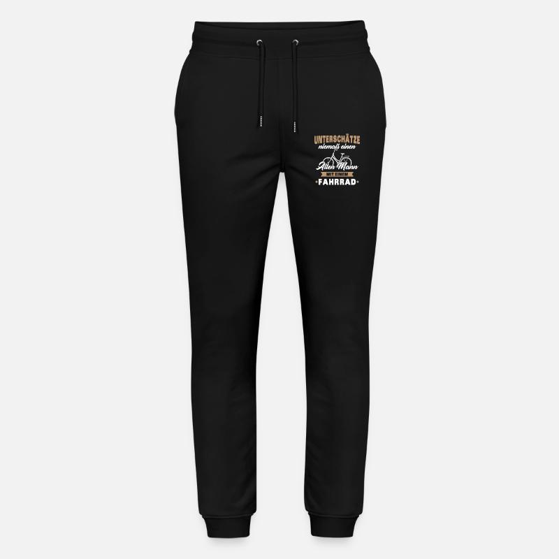Alte Mann mit Fahrrad - Stanley/Stella Unisex Bio Jogginghose Mover  - Schwarz