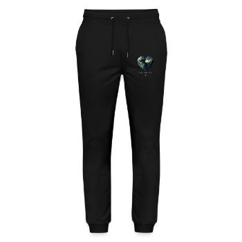 Garder le cœur battant Jour de la Terre Environnement du cœur - Pantalon de jogging bio MOVER Stanley/Stella unisexe - noir - Devant - Marisol (170cm) & Nik (191cm)