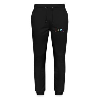 Chicken Chickens Farmer Farmer Farm Rooster - Stanley/Stella Mover Unisex Organic Jogging Trousers - black - Front - Marisol (170cm) & Nik (191cm)