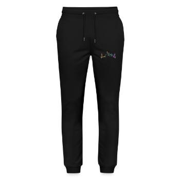 Frankfurt Hessen Deutschland Frankfurter - Stanley/Stella Unisex Bio Jogginghose Mover  - Schwarz - Vorne - Marisol (170cm) & Nik (191cm)