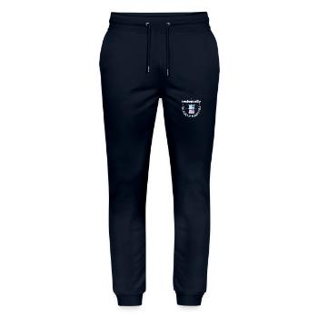 Chimiste Chimie Science Atome Molécule - Pantalon de jogging bio MOVER Stanley/Stella unisexe - marine - Devant - Marisol (170cm) & Nik (191cm)