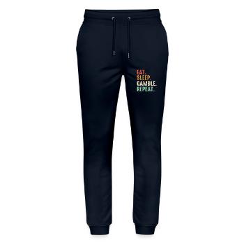 Casino Jeux de hasard Casino Las Vegas Joueurs - Pantalon de jogging bio MOVER Stanley/Stella unisexe - marine - Devant - Marisol (170cm) & Nik (191cm)