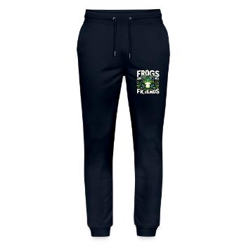 Frog Toad - Stanley/Stella Mover Unisex Organic Jogging Trousers - navy - Front - Marisol (170cm) & Nik (191cm)