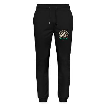 Dart Darts Dart Player Dart Sport - Stanley/Stella Mover Unisex Organic Jogging Trousers - black - Front - Marisol (170cm) & Nik (191cm)