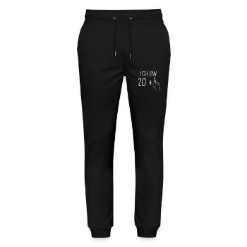 Birthday Gift 21 Years Birthday Boy - Stanley/Stella Mover Unisex Organic Jogging Trousers - black - Front - Marisol (170cm) & Nik (191cm)