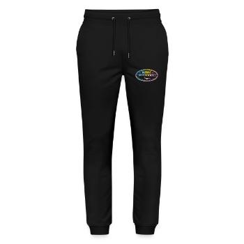 Attention Girls Trip en cours - Pantalon de jogging bio MOVER Stanley/Stella unisexe - noir - Devant - Marisol (170cm) & Nik (191cm)