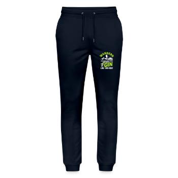 Wandern löst die meisten meiner Probleme - Gin - Stanley/Stella Unisex Bio Jogginghose Mover  - Navy - Vorne - Marisol (170cm) & Nik (191cm)