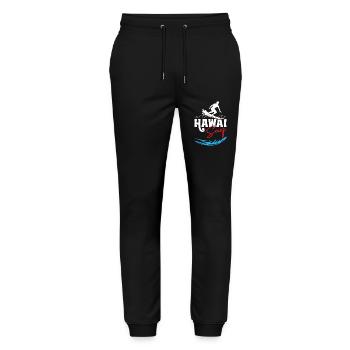 Hawaii Surfing - Stanley/Stella Mover Unisex Organic Jogging Trousers - black - Front - Marisol (170cm) & Nik (191cm)