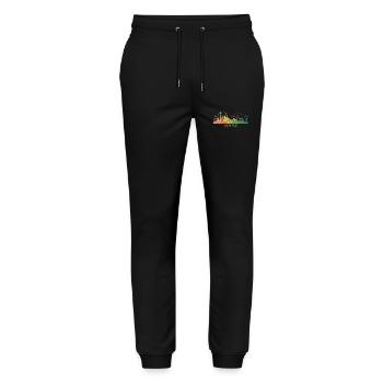 Seattleite Skyline Seattle - Stanley/Stella Unisex Bio Jogginghose Mover  - Schwarz - Vorne - Marisol (170cm) & Nik (191cm)