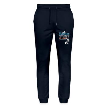 Flugbegleiter Flugbegleiter Flugbegleiterin Flugbegleiterin - Stanley/Stella Unisex Bio Jogginghose Mover  - Navy - Vorne - Marisol (170cm) & Nik (191cm)