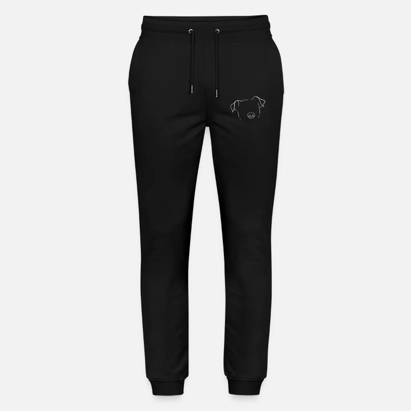 Bailey - Lineart Hund - Stanley/Stella Unisex Bio Jogginghose Mover  - Schwarz