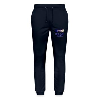 American Samoa - Stanley/Stella Mover Unisex Organic Jogging Trousers - navy - Front - Marisol (170cm) & Nik (191cm)