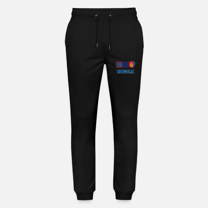 Mongolia - Stanley/Stella Mover Unisex Organic Jogging Trousers - black