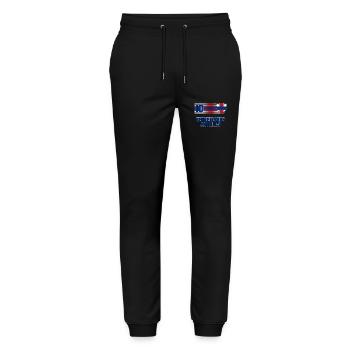 Antilles néerlandaises - Pantalon de jogging bio MOVER Stanley/Stella unisexe - noir - Devant - Marisol (170cm) & Nik (191cm)