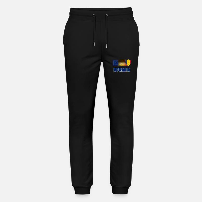 Rumänien - Stanley/Stella Unisex Bio Jogginghose Mover - Schwarz