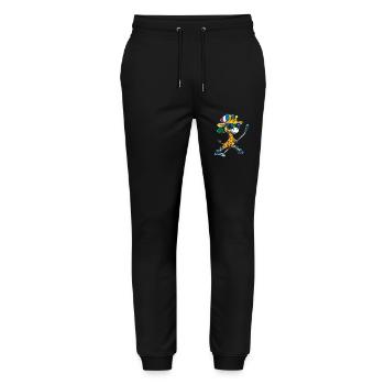 Bâton de hockey sur glace lunatique Double bâtongirafe - Pantalon de jogging bio MOVER Stanley/Stella unisexe - noir - Devant - Marisol (170cm) & Nik (191cm)