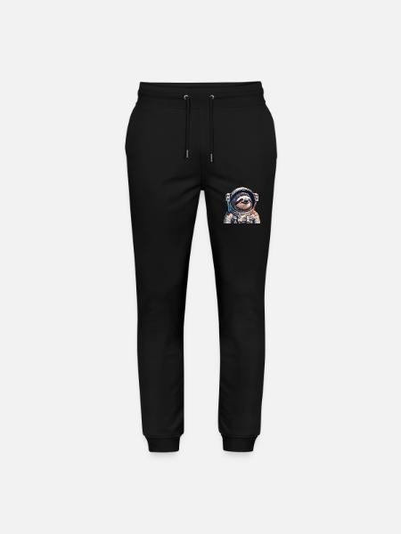 Pensive Sloth Astronaut - Stanley/Stella Mover Unisex Organic Jogging Trousers - black