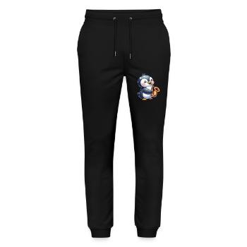 Penguin Saxophonist Jazz Concert - Stanley/Stella Mover Unisex Organic Jogging Trousers - black - Front - Marisol (170cm) & Nik (191cm)
