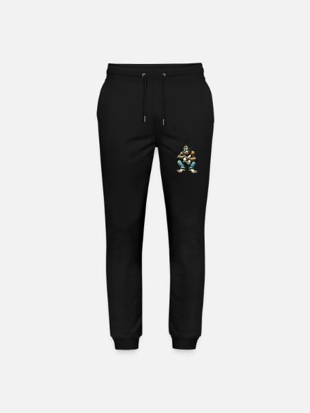 Cool Bigfoot with sunglasses - Stanley/Stella Mover Unisex Organic Jogging Trousers - black