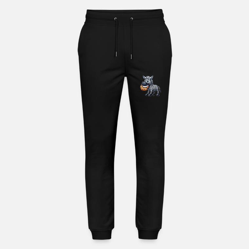 Zebra Biscuit Cartoon Cute Teeth - Stanley/Stella Mover Unisex Organic Jogging Trousers - black