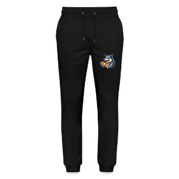 Armadillo Armadillo loves pizza Fast food - Stanley/Stella Mover Unisex Organic Jogging Trousers - black - Front - Marisol (170cm) & Nik (191cm)