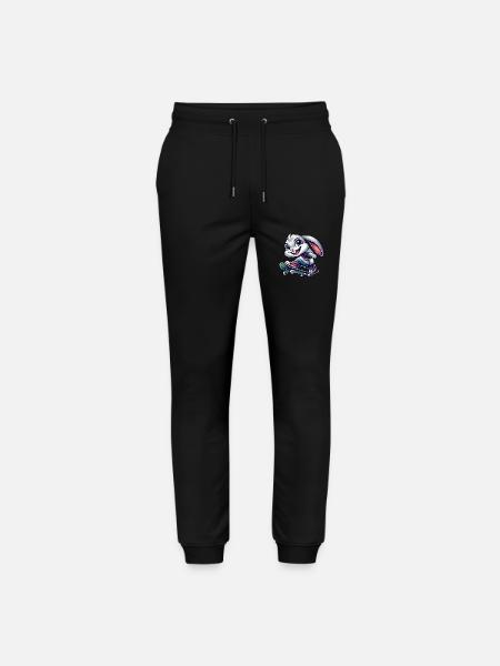 White Rabbit Skateboard Skateboarder Funny - Stanley/Stella Mover Unisex Organic Jogging Trousers - black