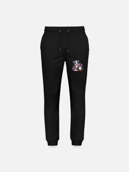 Süßer tollpatschiger Pitbull und Pinguin - Stanley/Stella Mover Unisex Organic Jogging Trousers - black