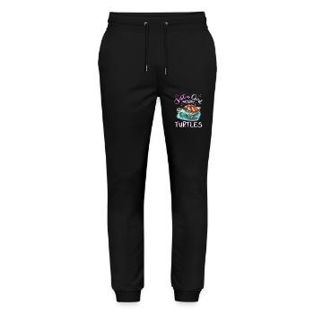 Just a Girl who Loves Turtles - Stanley/Stella Mover Unisex Organic Jogging Trousers - black - Front - Marisol (170cm) & Nik (191cm)