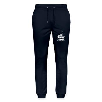 Bubblemaker Scuba Diving seit 2024 - Stanley/Stella Unisex Bio Jogginghose Mover  - Navy - Vorne - Marisol (170cm) & Nik (191cm)