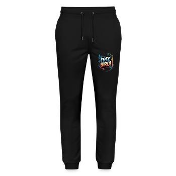 Free Bird - frei wie ein Vogel - Stanley/Stella Unisex Bio Jogginghose Mover  - Schwarz - Vorne - Marisol (170cm) & Nik (191cm)