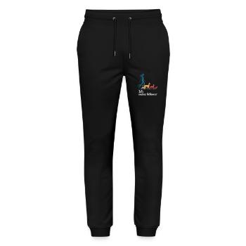 Moi et mes abonnés – Dog Humor Design - Pantalon de jogging bio MOVER Stanley/Stella unisexe - noir - Devant - Marisol (170cm) & Nik (191cm)