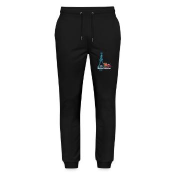 Moi et mes abonnés – Dog Humor Design - Pantalon de jogging bio MOVER Stanley/Stella unisexe - noir - Devant - Marisol (170cm) & Nik (191cm)