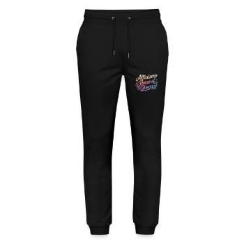 Altruismo Selbstloses Geben Gebende Schulgeist - Stanley/Stella Unisex Bio Jogginghose Mover  - Schwarz - Vorne - Marisol (170cm) & Nik (191cm)