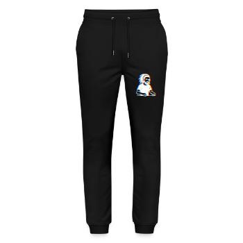 EDM - DJ - Glitch Rave Style - Stanley/Stella Mover Unisex Organic Jogging Trousers - black - Front - Marisol (170cm) & Nik (191cm)