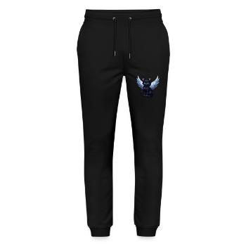 Black Cat Angel with Wings Gothic Style - Stanley/Stella Mover Unisex Organic Jogging Trousers - black - Front - Marisol (170cm) & Nik (191cm)