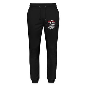 Secret Cadeau Annonce Grossesse Grand-Frère - Pantalon de jogging bio MOVER Stanley/Stella unisexe - noir - Devant - Marisol (170cm) & Nik (191cm)
