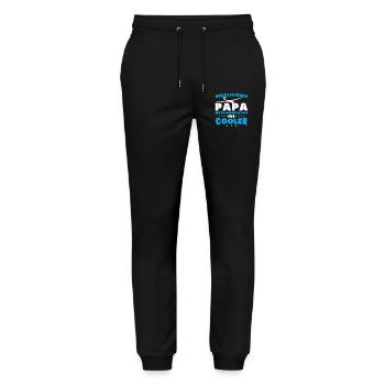 Papa Wie Normal Papa nur cooler Segelfliegen - Stanley/Stella Unisex Bio Jogginghose Mover  - Schwarz - Vorne - Marisol (170cm) & Nik (191cm)