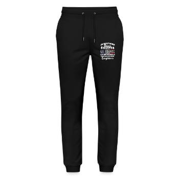 Je soutiens deux équipes la France - Pantalon de jogging bio MOVER Stanley/Stella unisexe - noir - Devant - Marisol (170cm) & Nik (191cm)