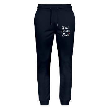 Best Sister Ever Best Sister Humor Gift - Stanley/Stella Mover Unisex Organic Jogging Trousers - navy - Front - Marisol (170cm) & Nik (191cm)