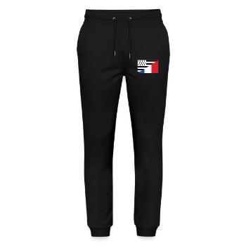 Brittany Flag Breton gift France - Stanley/Stella Mover Unisex Organic Jogging Trousers - black - Front - Marisol (170cm) & Nik (191cm)