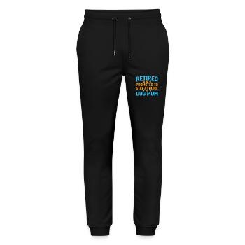 Dog Mom Pension - stay at home dog mom - Stanley/Stella Mover Unisex Organic Jogging Trousers - black - Front - Marisol (170cm) & Nik (191cm)