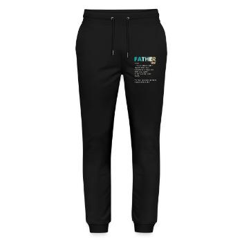 Dad Father Father's Day - Stanley/Stella Mover Unisex Organic Jogging Trousers - black - Front - Marisol (170cm) & Nik (191cm)