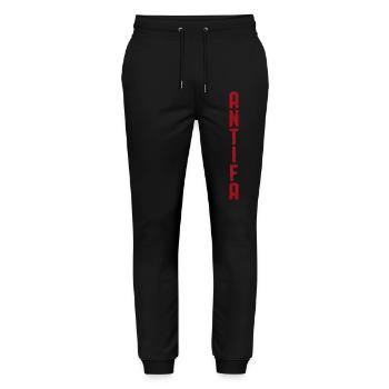 Antifa Vertical - Stanley/Stella Mover Unisex Organic Jogging Trousers - black - Front - Marisol (170cm) & Nik (191cm)