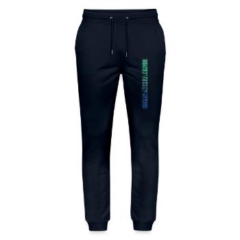 Relaxin' With My Bunnies – Neon style with a relaxed touch - Stanley/Stella Mover Unisex Organic Jogging Trousers - navy - Front - Marisol (170cm) & Nik (191cm)