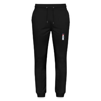 Drôle de voyage dans le temps anniversaire Design décembre 2013 - Pantalon de jogging bio MOVER Stanley/Stella unisexe - noir - Devant - Marisol (170cm) & Nik (191cm)